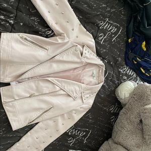 Pink leather jacket